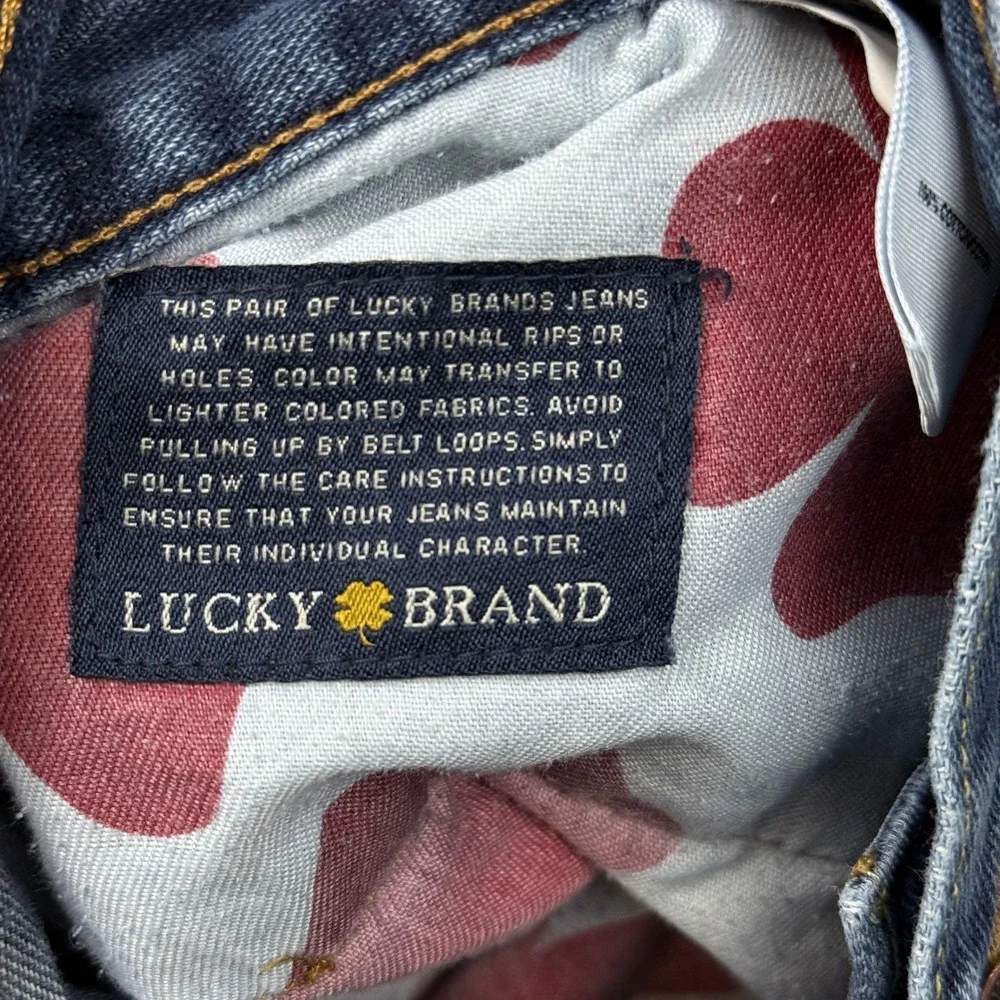 Lucky Brand 361 Vintage Straight Jeans Mens 36x32 Blue Premium Italian Denim